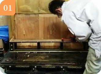 お仏壇を分解